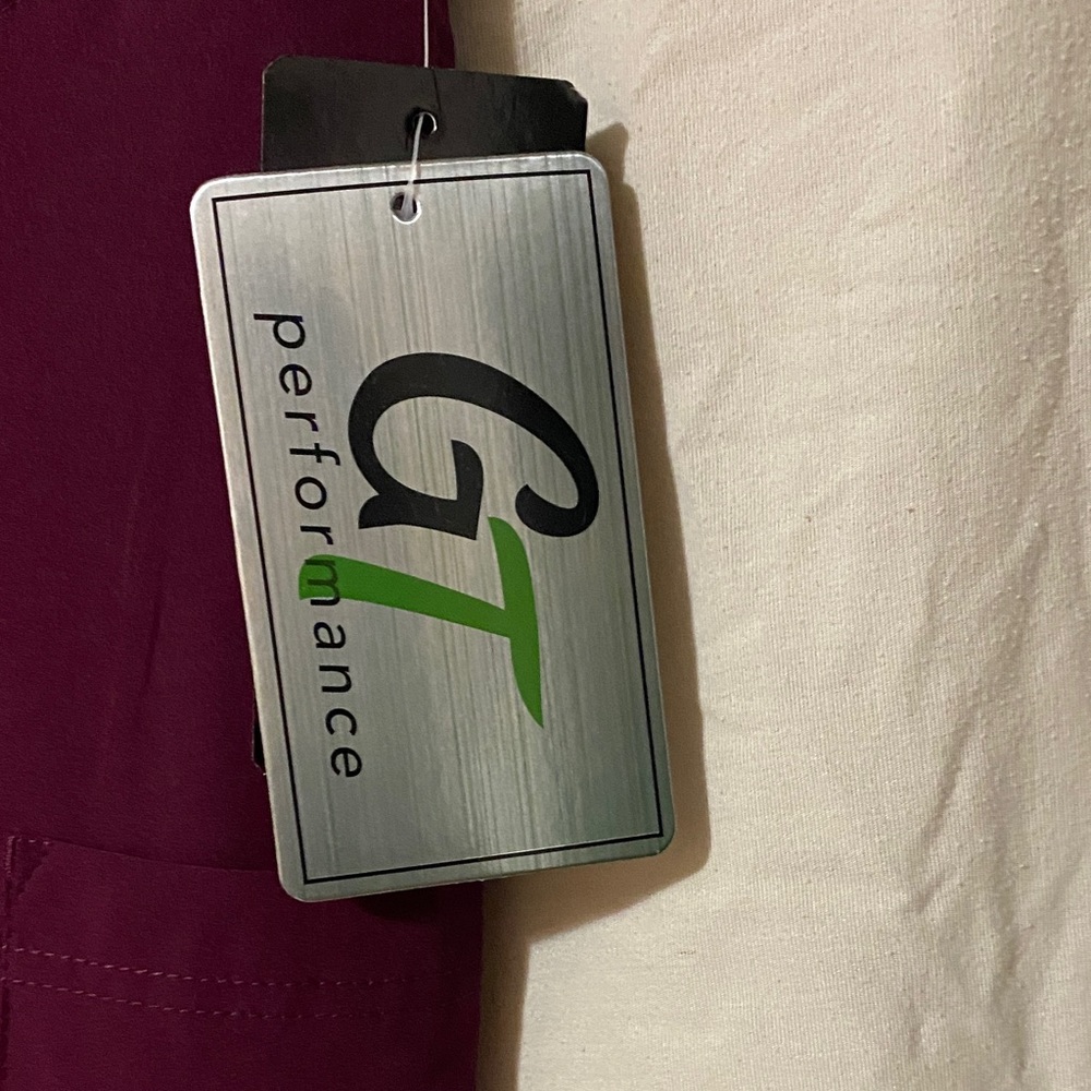 GT Jogger Wine Colored Scrub Top and Pants - Picture 2 of 9
